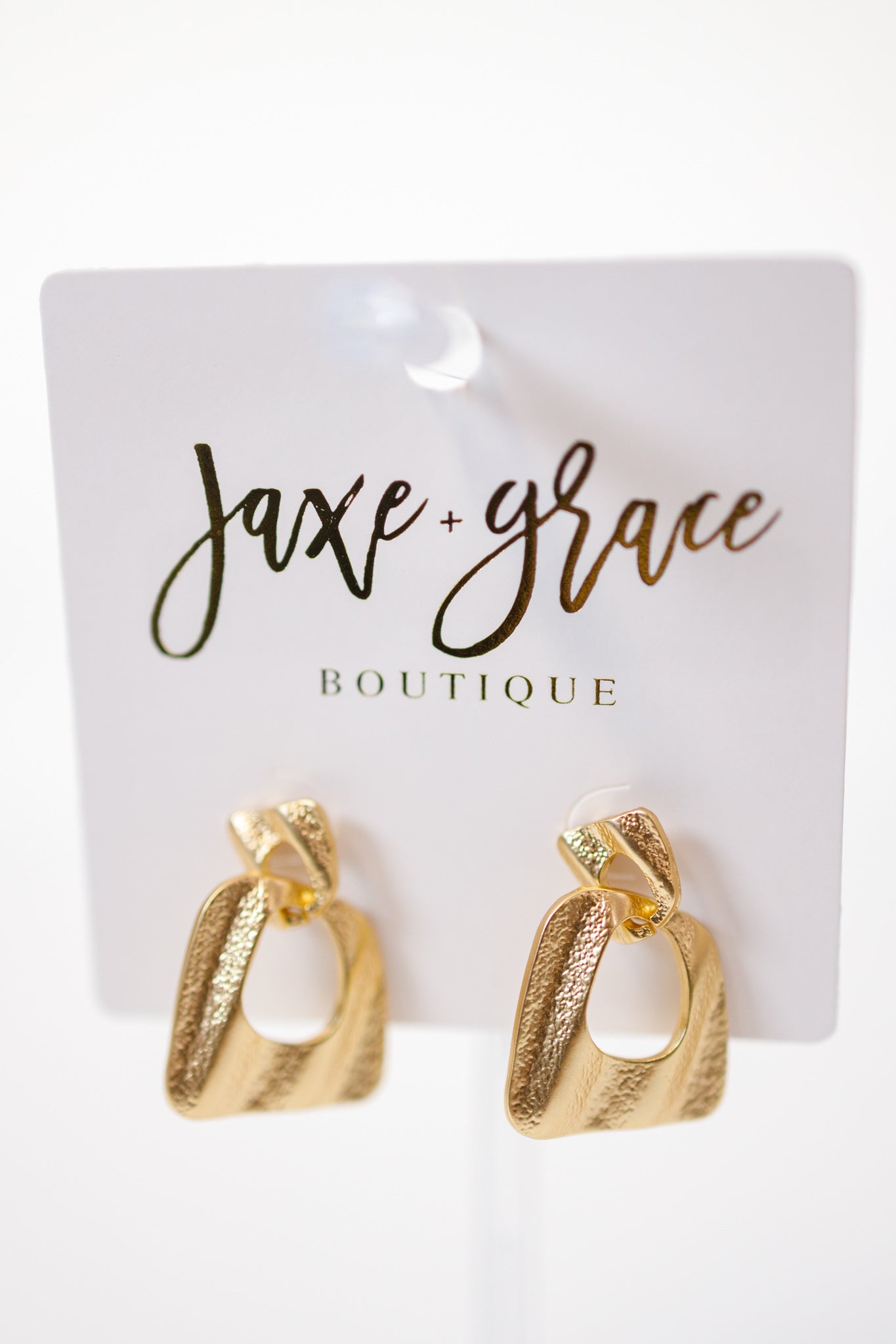 Cutout Trapezoid Earrings Jaxe Grace Boutique