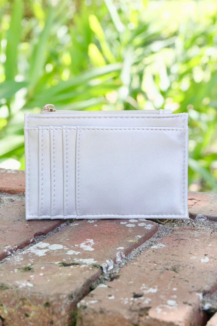 Caroline Hill - Molly Zip Card Holder Pearl, VARIOUS