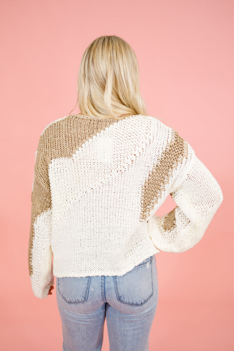 Mocha Combo Knit Sweater