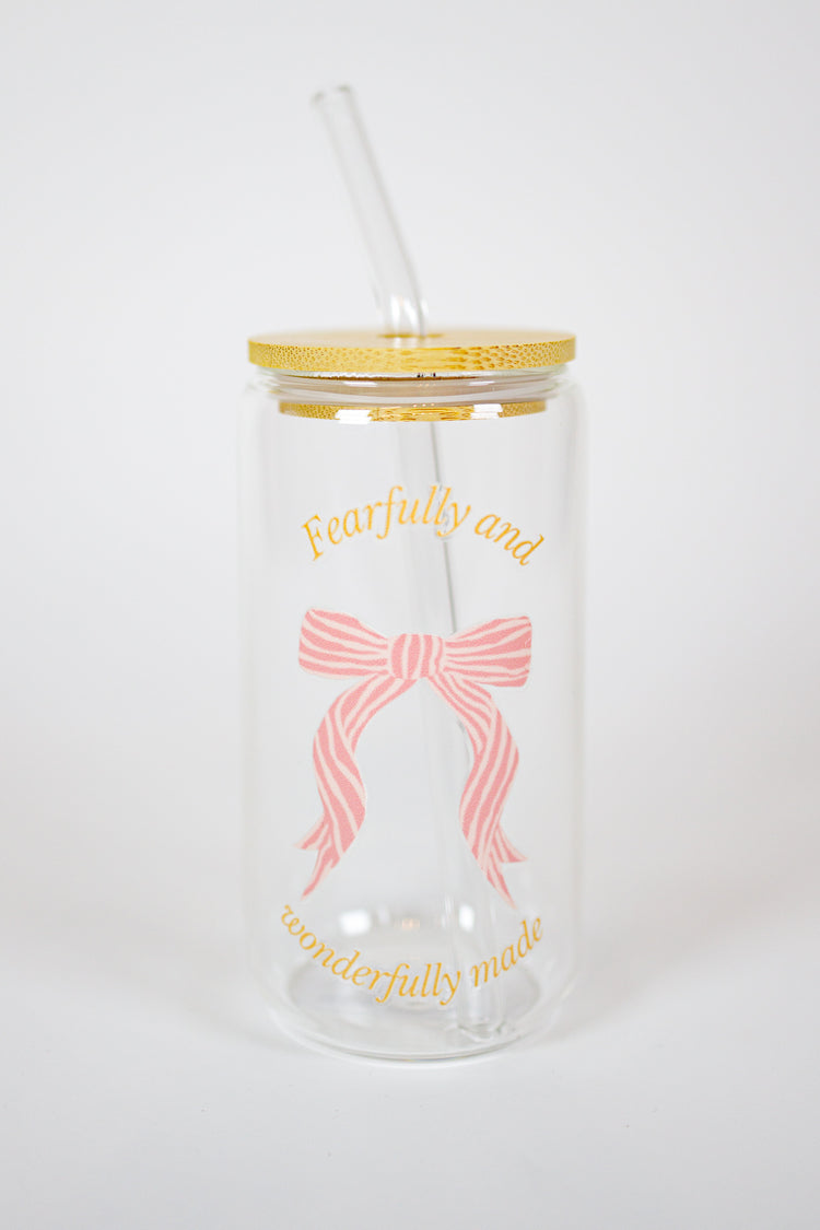 Fearfully and Wonderfully Made Bow Glass Cup