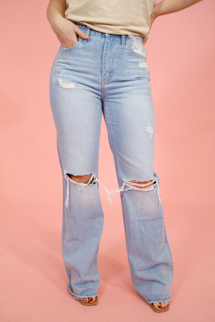 Vervet Sunny Plans 90s Vintage Flare Jeans