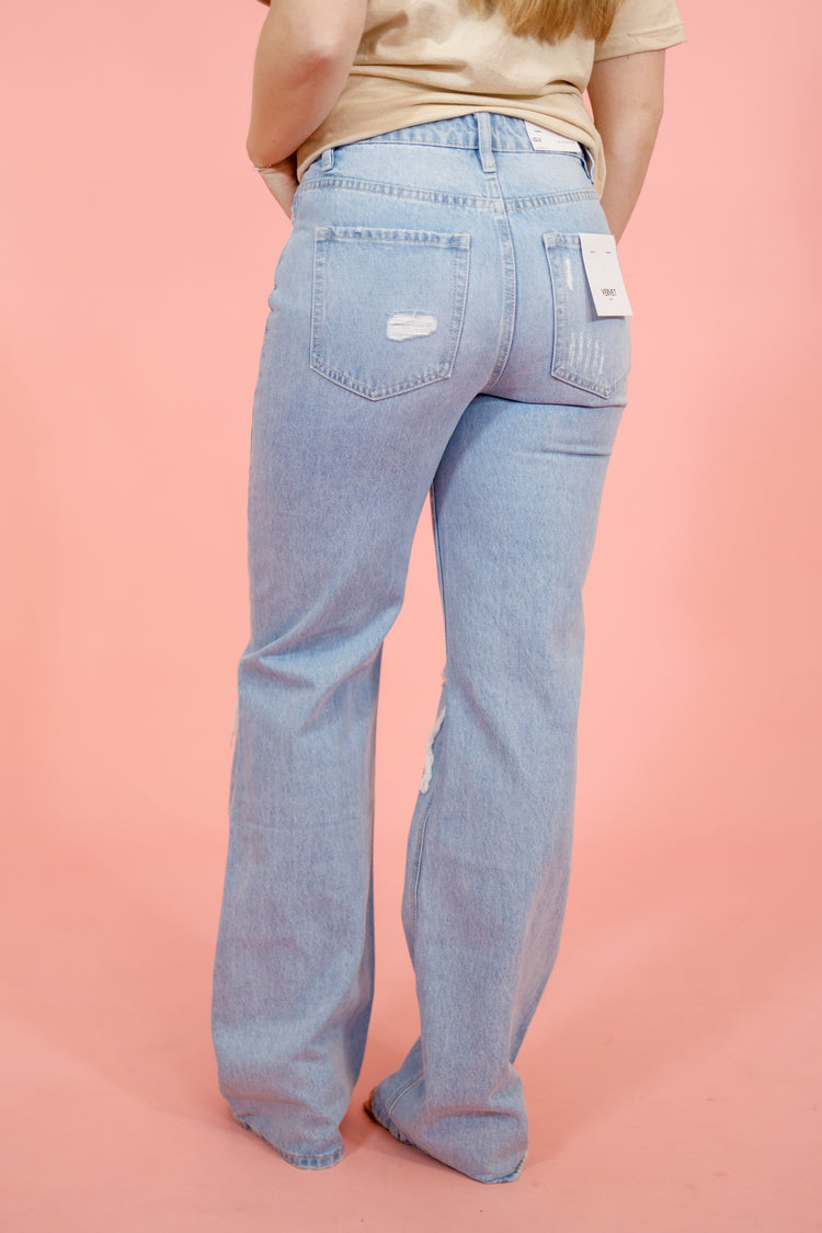 Vervet Sunny Plans 90s Vintage Flare Jeans