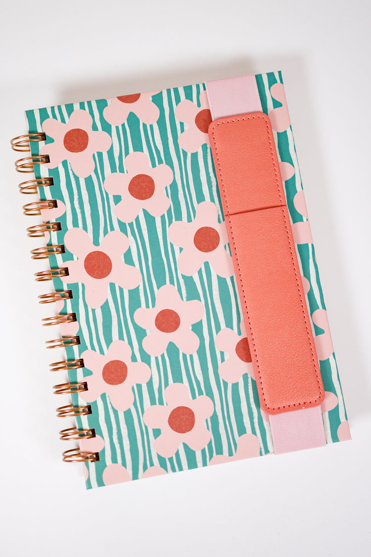 Reigning Flowers Oliver Notebook with Pen Pocket