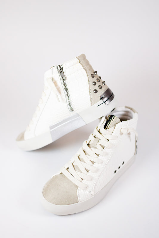Reese Bone Snake High Top Sneakers