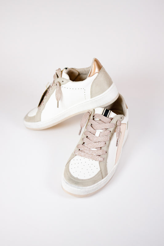 Salma Peach Sleek Sneakers