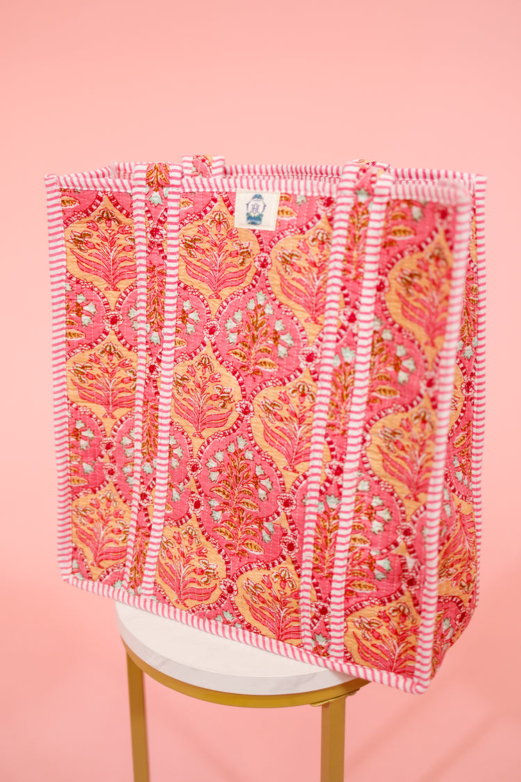 Pink Trellis Dream Tote Bag
