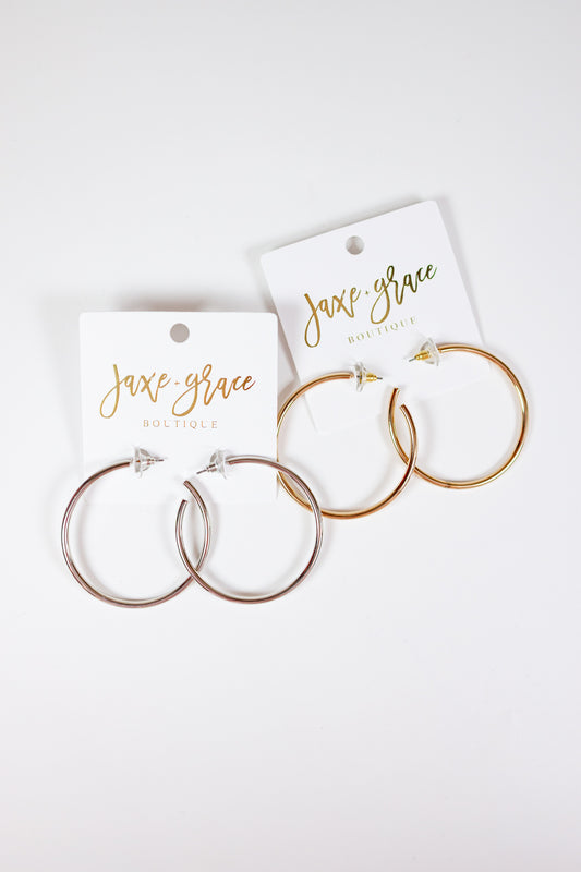50mm Thin Open Hoops, VARIOUS