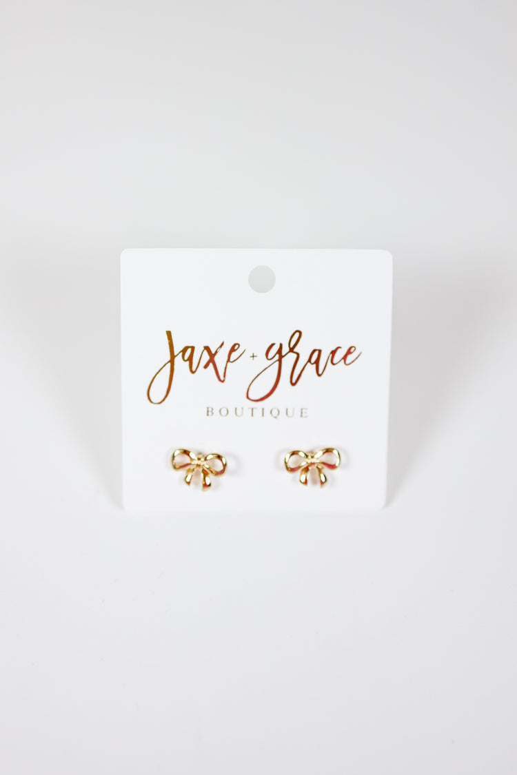Mini Shiny Bow Earrings