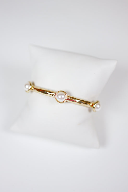 Round Pearl Station Bracelet