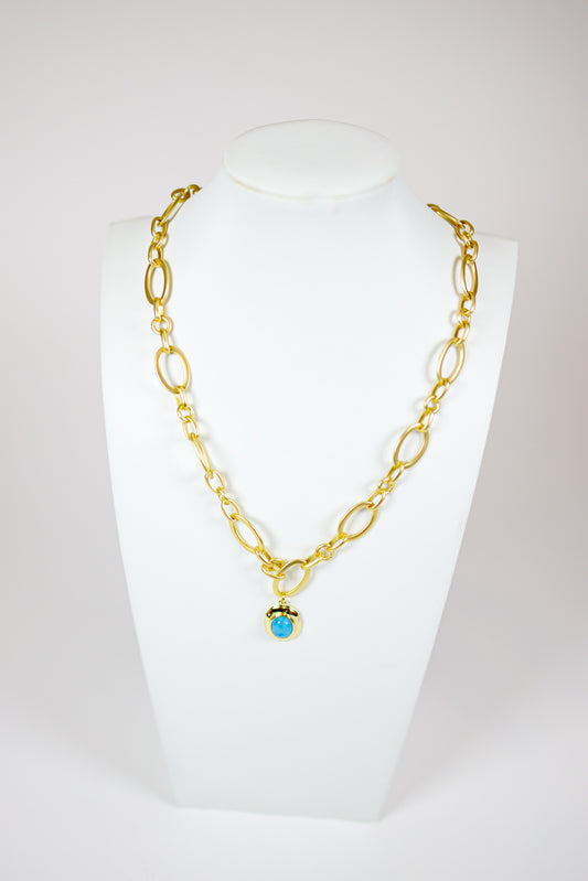HD Turquoise Stone Bead Necklace