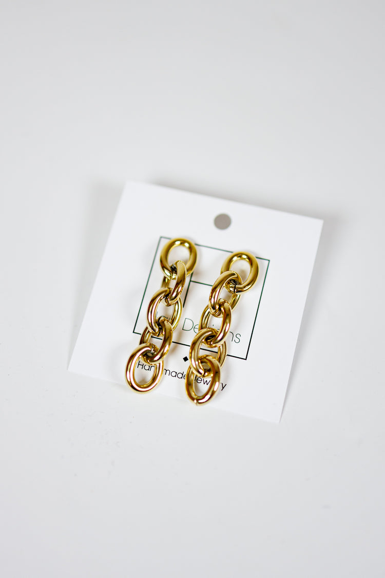HD Gold Dangle Chain Earrings