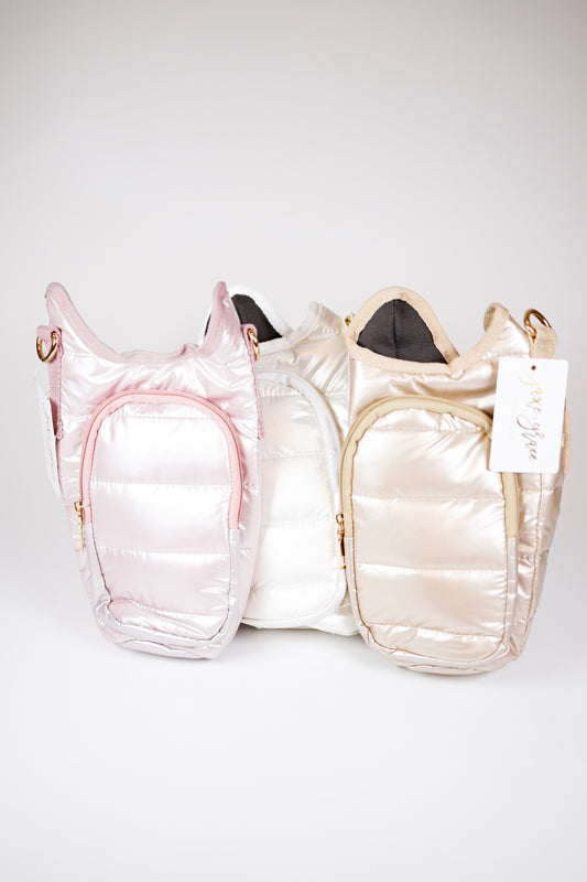 Padded Tumbler Holder Crossbody Bag, VARIOUS
