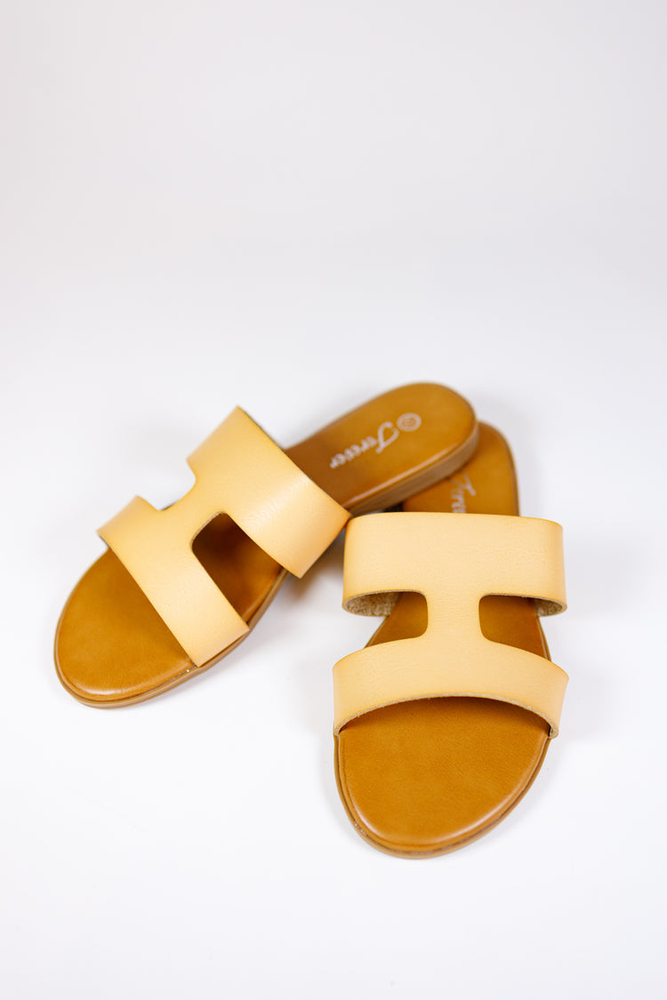 Cutout Slip On Sandal, TAUPE