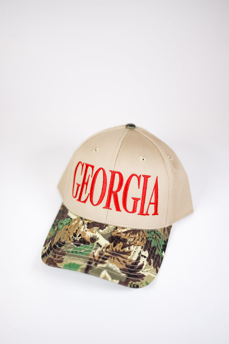 Camo and Khaki "GEORGIA" Hat