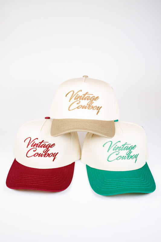 "Vintage Cowboy" Embroidered Hat, VARIOUS