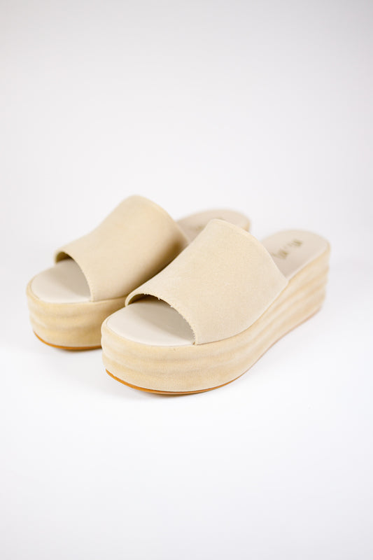 Harbor Beige Platform Slide Sandals