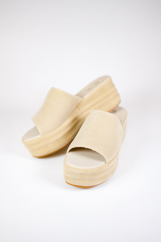 Harbor Beige Platform Slide Sandals