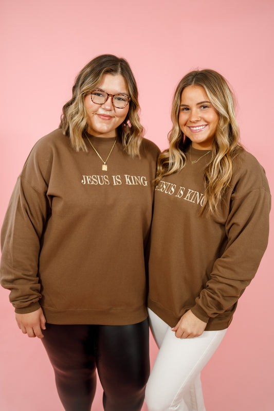 "Jesus is King" Graphic Sweatshirt, S-2XL