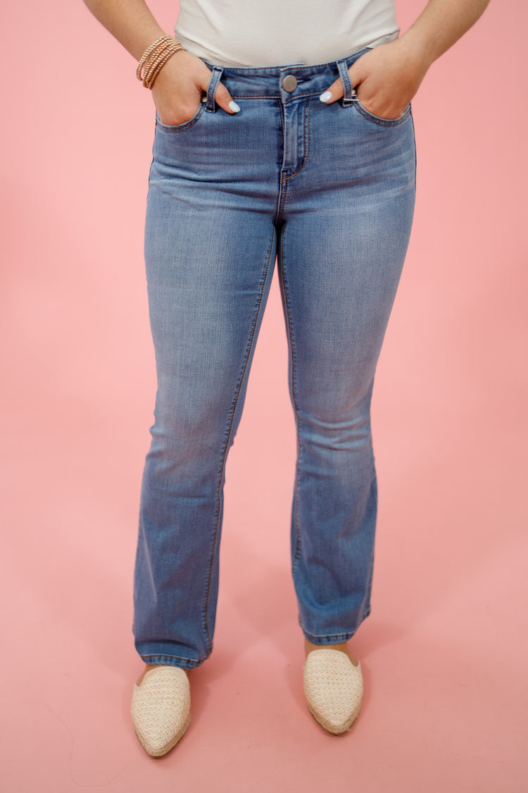 Miles Denim Flare Jeans, PETITE