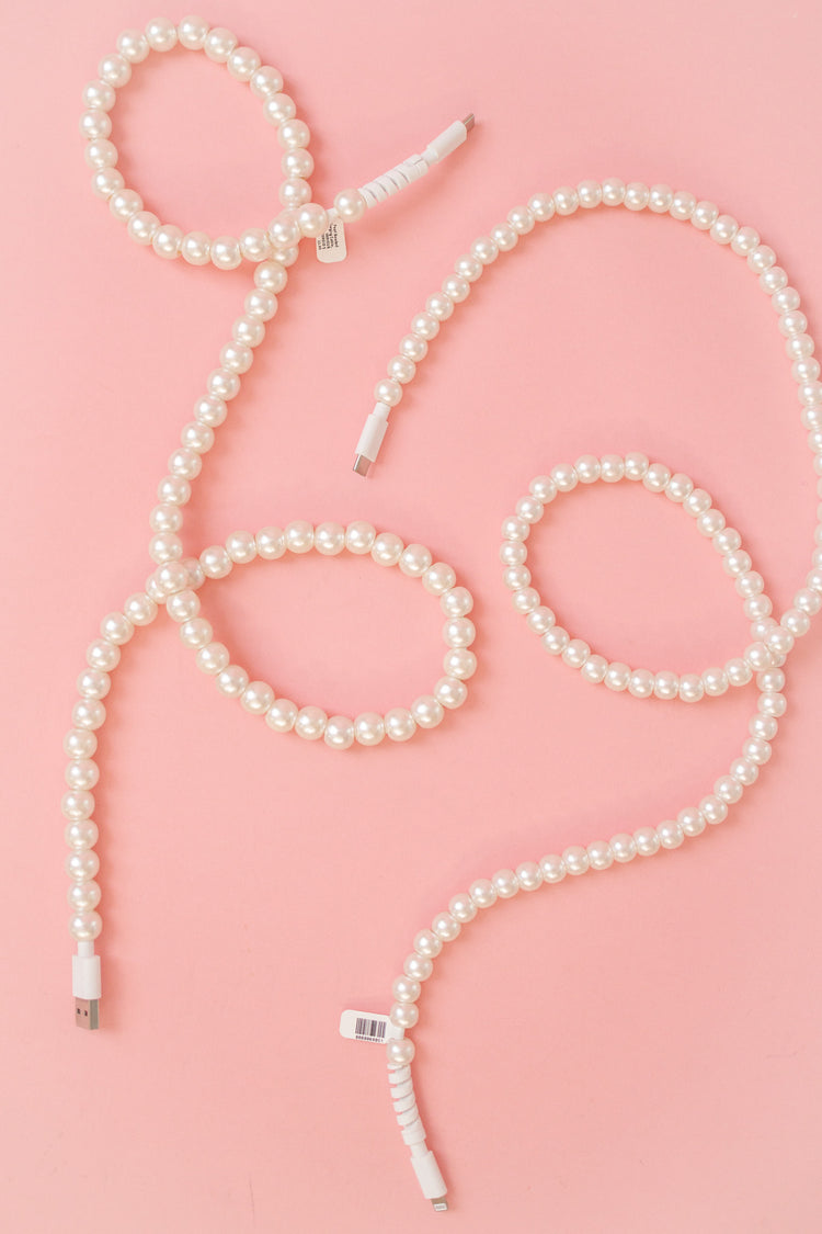 Pearl Beaded Charging Cable, VARIOUS