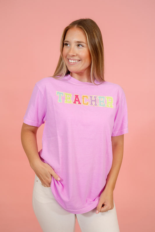 Teacher Patch Printed Graphic Tee