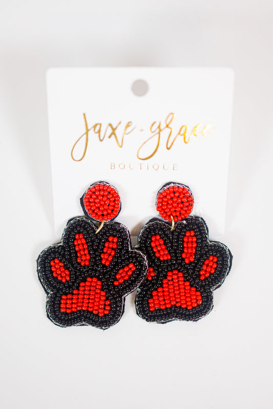 Paw Print Dangle Earrings