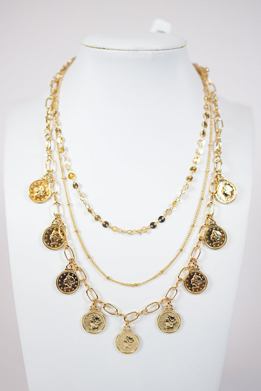 9 Coin & Chain Layer Necklace