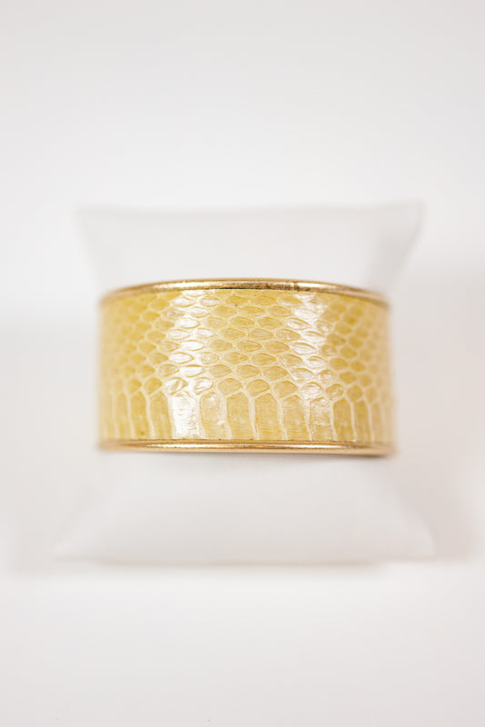 Snake Skin Leather Cuff