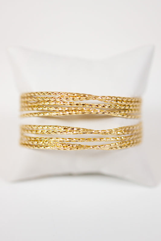 Diacut Multi Row Cuff Bracelet