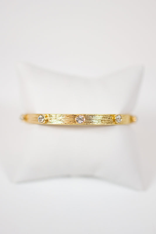 Crystal Station Bangle Bracelet