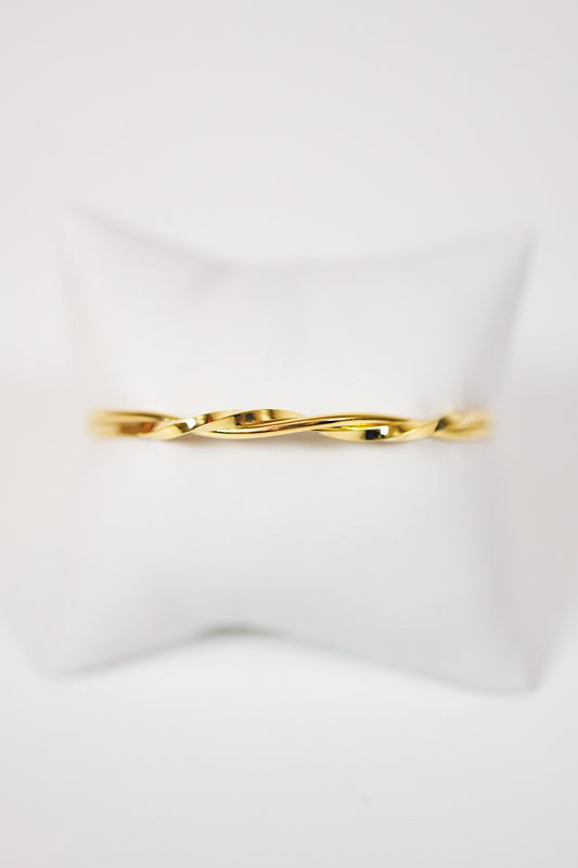 Twist Texture Brass Cuff