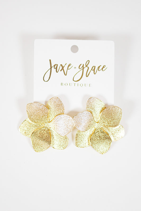 Textured Flower Earrings