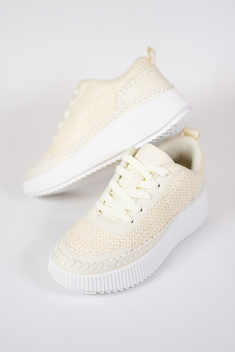 Natural Charlene Stitched Sneaker