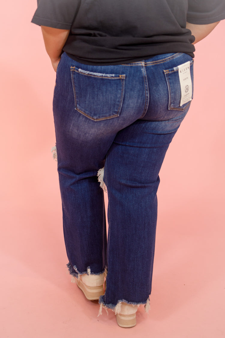 Risen Curvy Straight Crop Jeans