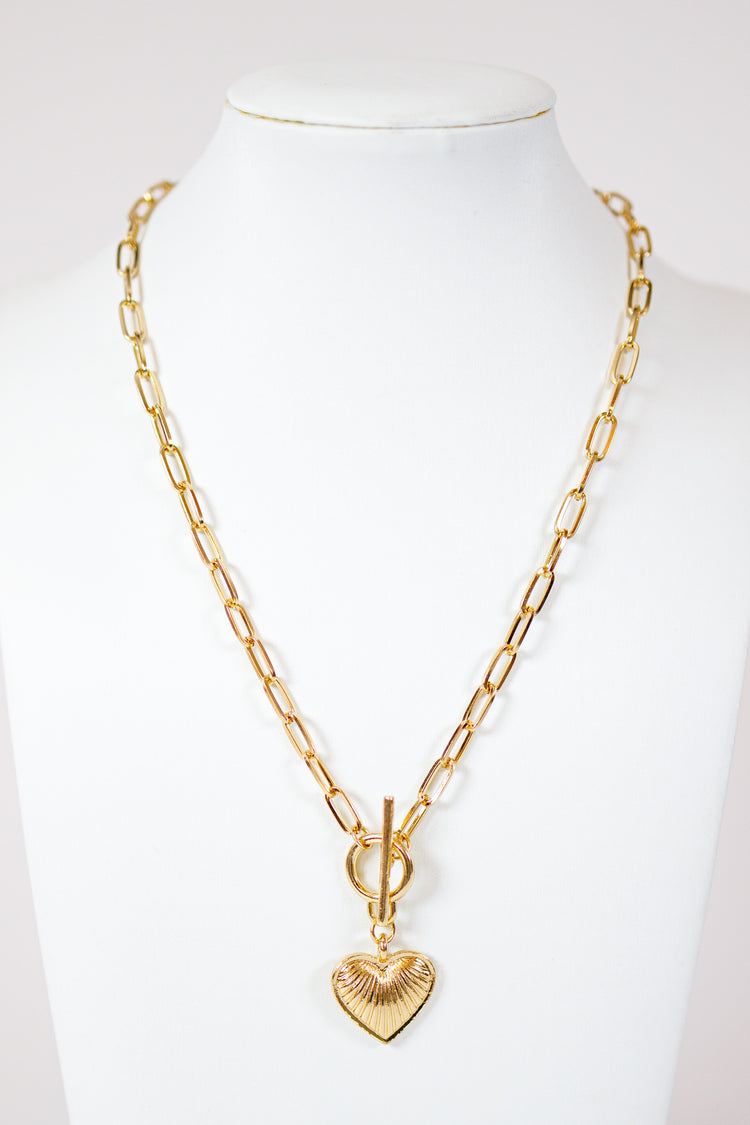 HD Gold Heart Charm Necklace