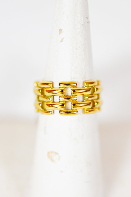 HD Stacked Chain Link Ring