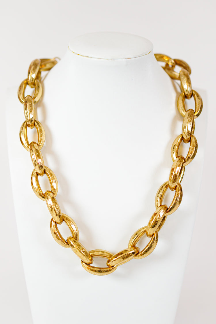 Vintage Gold Plated Chunky Chain Necklace