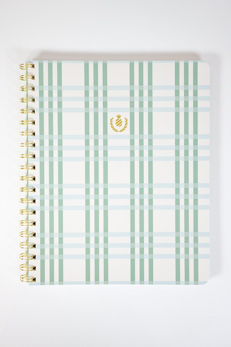 Pistachio Plaid Notebook