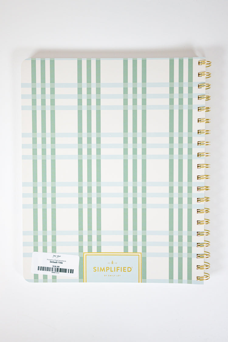 Pistachio Plaid Notebook