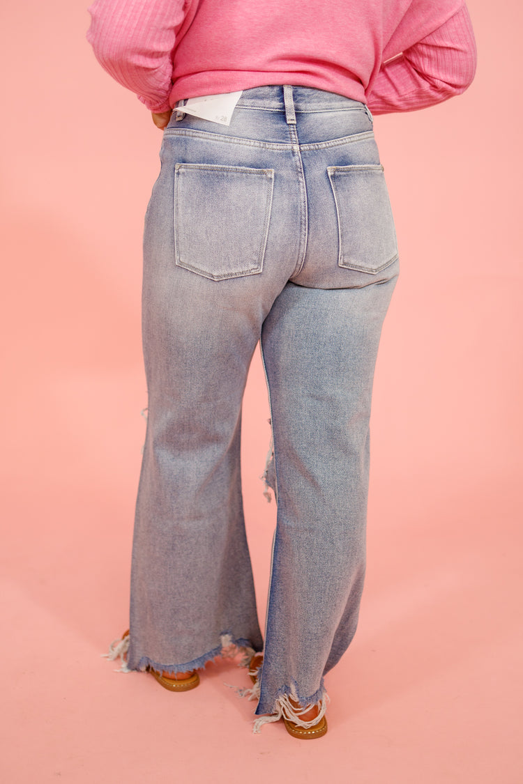 Distressed Vintage Crop Jeans