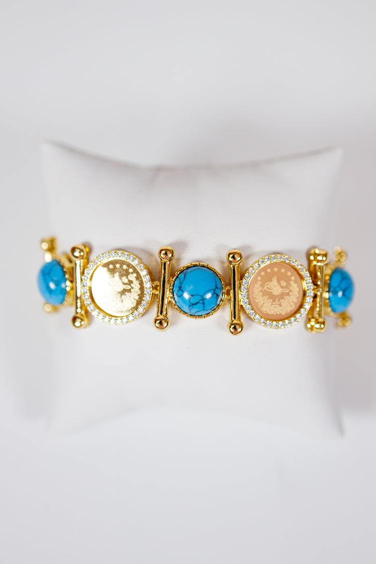 HD Turquoise & Disc Bracelet