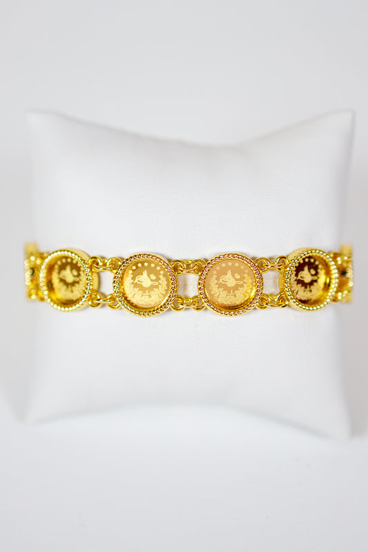 HD Gold Small Disc Bracelet