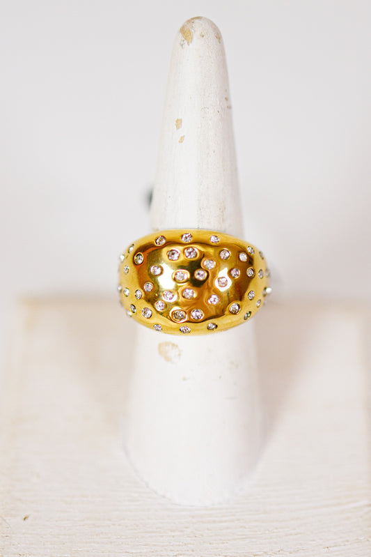 HD Gold Crystal Ring