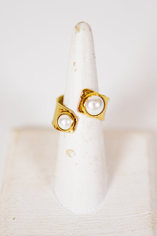 HD Gold Pearl Wrap Ring