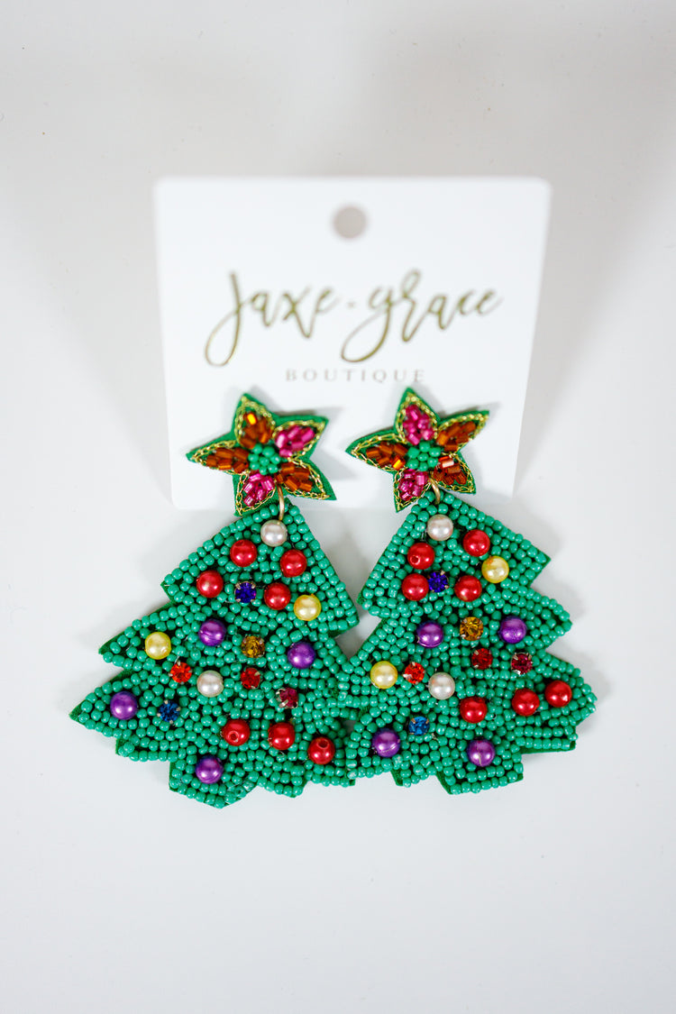 Tree Jeweled Earrings, VARIOUS