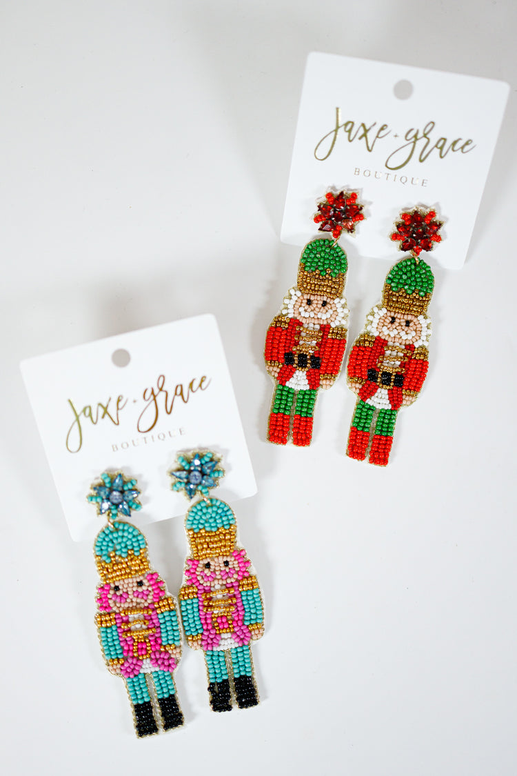 Nutcracker Beaded Earrings, VARIOUS