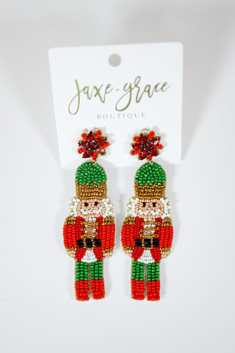 Nutcracker Beaded Earrings, VARIOUS