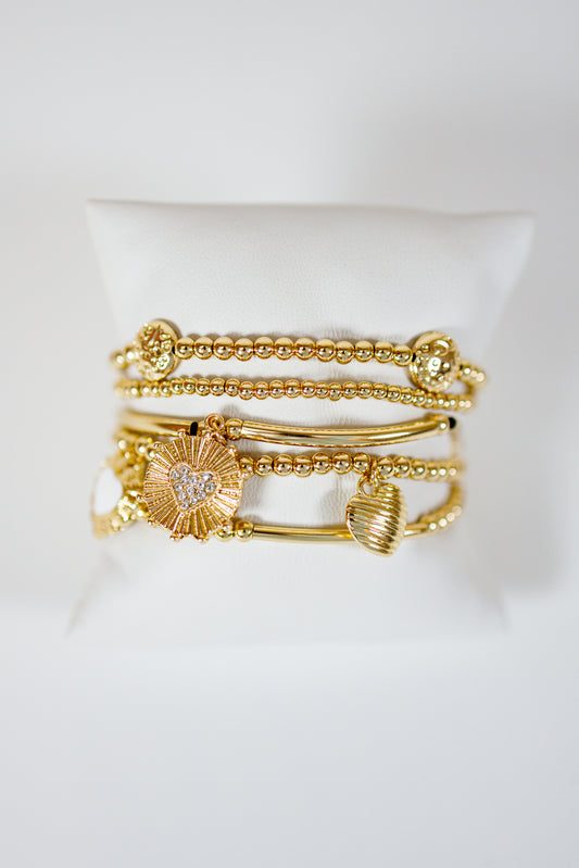 Caroline Hill - Milhouser Charm Bracelet Set Gold