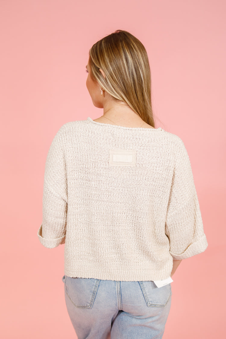 Oatmeal Knit Short Top