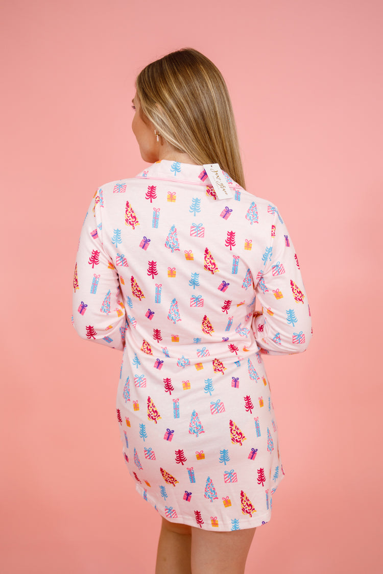 Pink Twinkle Tree Sleep Dress